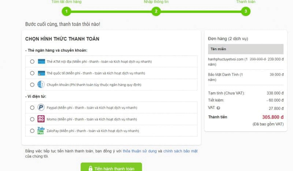 Lựa chọn phương thức thanh toán phù hợp