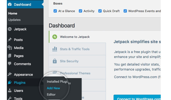 Cách đơn giản nhất để cài đặt plugin cho WordPress là thông qua Dashboard