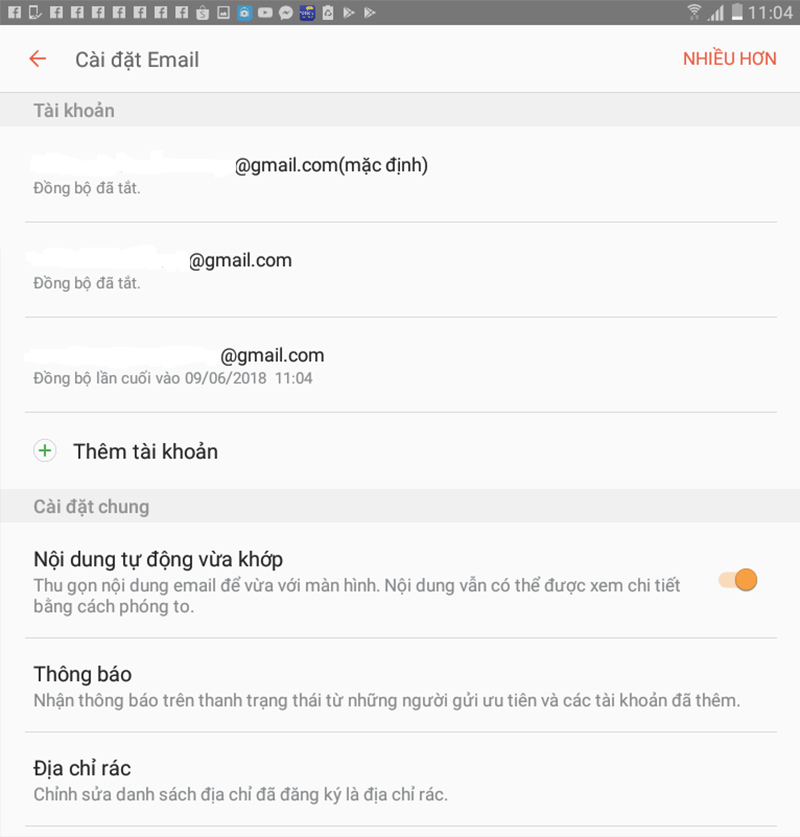 Cách thêm Email trên điện thoại Android OS (Samsung, Sony, LG,...)