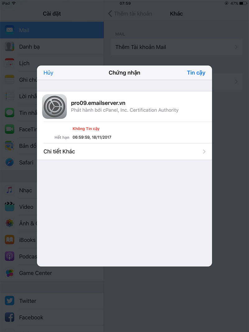 Cách thêm Email trên điện thoại cho hệ điều hành iOS (iPhone, iPad)